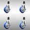 Service Caster 5 Inch 316SS Blue Poly Swivel 1-3/4 Inch Expanding Stem Caster Set Brake SCC SCC-SS316EX20S514-PPUBBLUE-TLB-134-4 - alternate 3